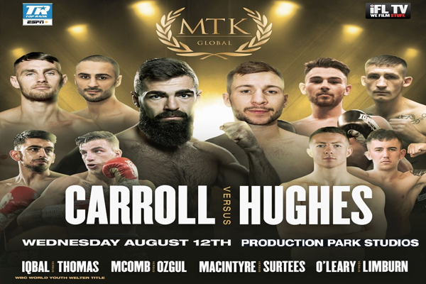 Previa: El exretador mundial superpluma Jono Carroll encabeza velada de MTK en directo por YouTube