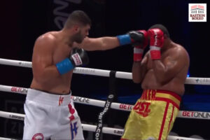 Imagen del combate entre Filip Hrgovic y Rydell Booker