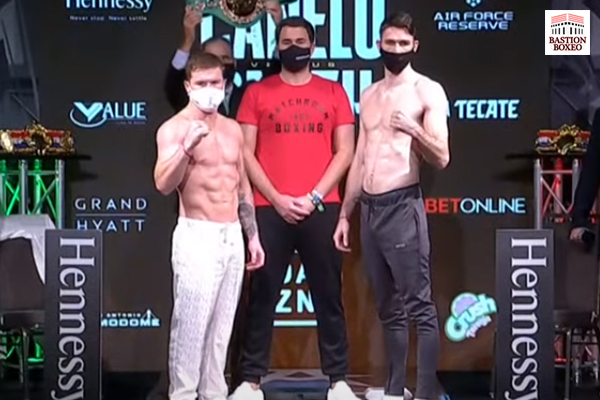 Imagen tras el pesaje para el combate Saúl "Canelo" Álvarez vs. Callum Smith