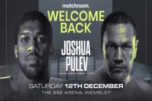 Cartel promocional del evento Anthony Joshua vs. Kubrat Pulev