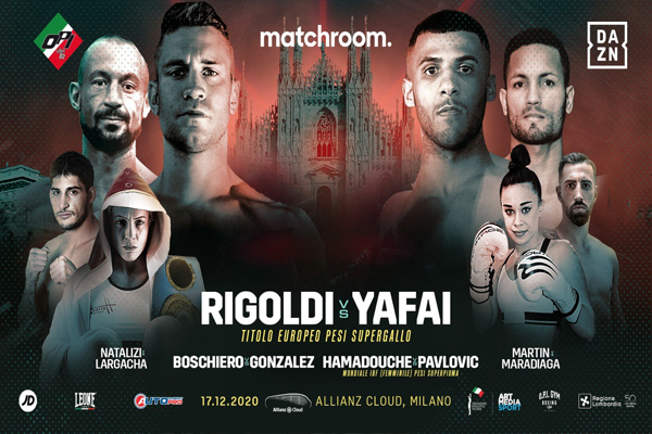 Cartel promocional del evento Luca Rigoldi vs. Gamal Yafai