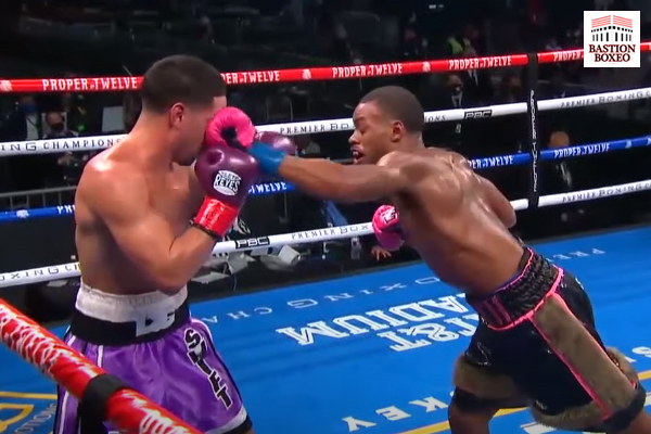 Imagen del combate entre Errol Spence y Danny García