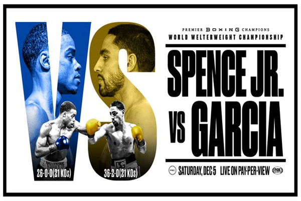 Cartel de la velada Errol Spence vs. Danny García