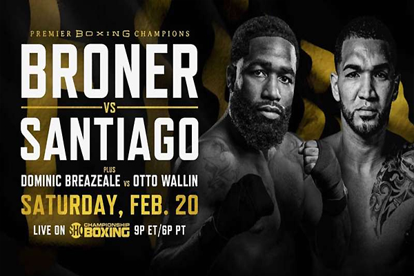 Cartel promocional del combate Adrien Broner vs. Jovanie Santiago