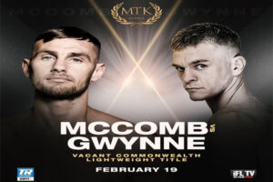 Cartel promocional de la velada Sean McComb vs. Gavin Gwynne