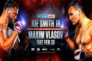 Cartel promocional de la velada Joe Smith Jr. vs. Maxim Vlasov
