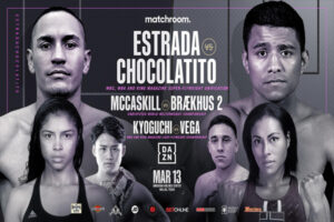 Cartel promocional del evento Juan Francisco Estrada vs. Román González II