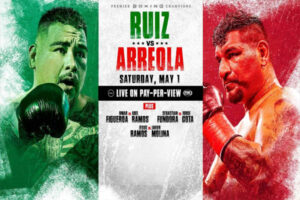 Cartel promocional de la velada Andy Ruiz vs. Chris Arreola