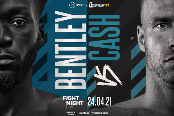 Cartel promocional del evento Denzel Bentley vs. Felix Cash