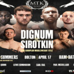 Cartel promocional del evento Danny Dignum vs. Andrey Sirotkin
