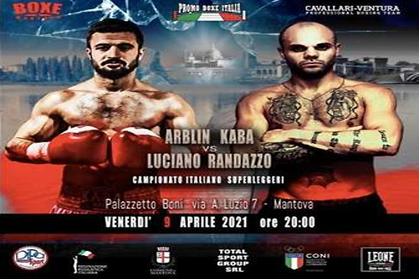 Enlace a la emisión oficial en directo del campeonato de Italia superligero Arblin Kaba vs. Luciano Randazzo