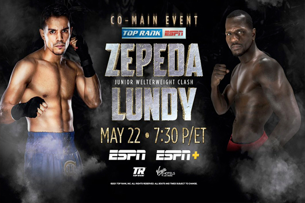 Cartel promocional del combate José Zepeda vs. Henry Lundy