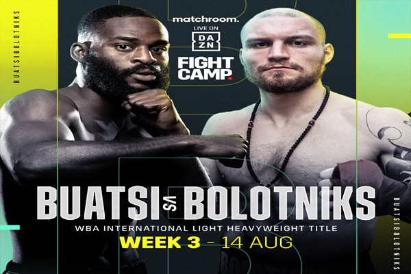 Cartel promocional del evento Joshua Buatsi vs. Ricards Bolotniks