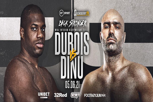 Cartel promocional del combate Daniel Dubois vs. Bogdan Dinu