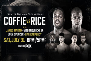 Cartel promocional del evento Michael Coffie vs. Jonathan Rice