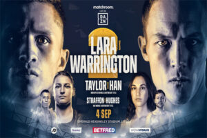 Cartel promocional del evento Mauricio Lara vs. Josh Warrington II
