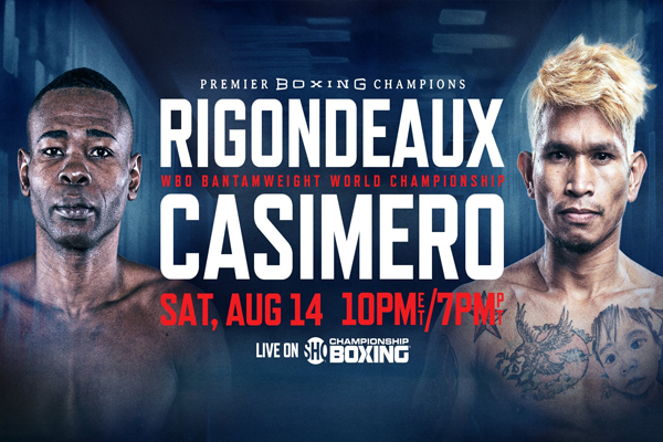 Cartel promocional del evento Guillermo Rigondeaux vs. John Riel Casimero