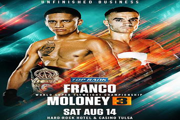 Previa: Franco vs. Andrew Moloney III, Barboza vs. Morán y Jason Moloney vs. Greer encabezan velada de Top Rank y ESPN