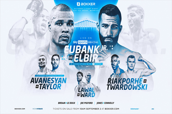 Cartel promocional del evento Chris Eubank Jr. vs. Sven Elbir