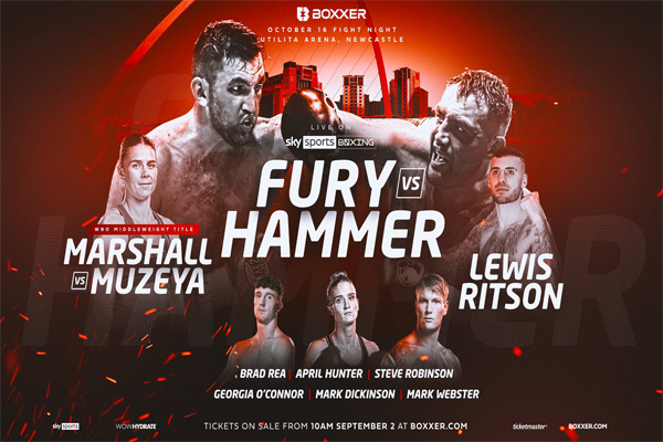 Chris Eubank Jr. y Hughie Fury vencieron por abandono en el evento de BOXXER