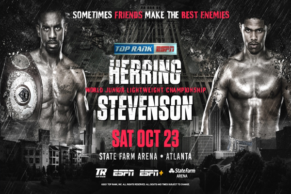 Cartel promocional del evento Jamel Herring vs. Shakur Stevenson