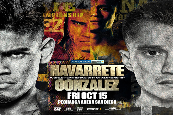 Cartel promocional del evento Emanuel Navarrete vs. Joet González