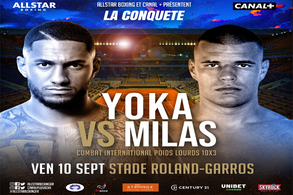 Cartel promocional del evento Tony Yoka vs. Petar Milas
