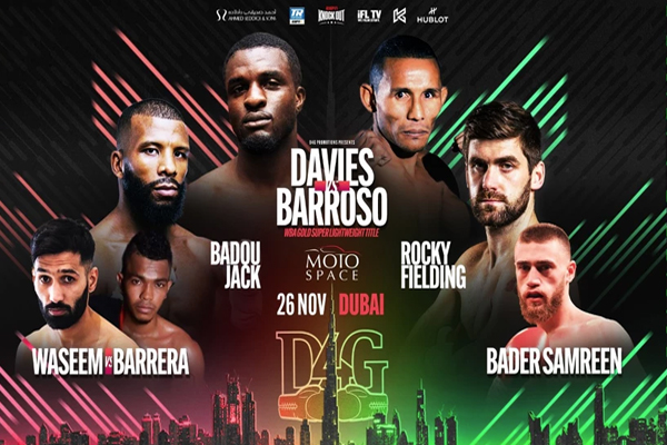 Enlace a la emisión oficial en directo de la velada con eliminatoria Waseem-Barrera, Ohara Davies, Badou Jack, etc.