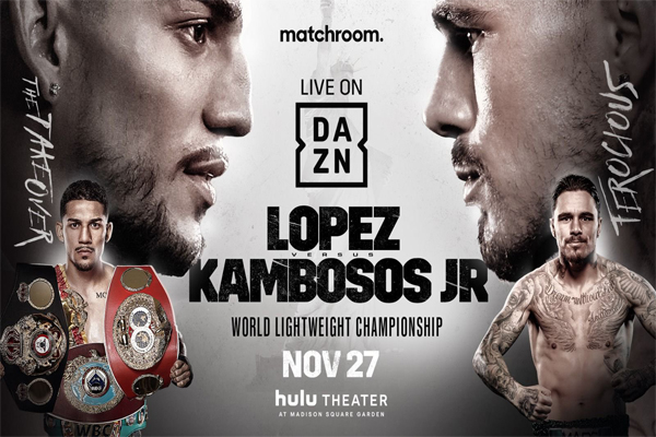 Confirmado oficialmente Teófimo López vs. George Kambosos el 27 de noviembre por DAZN. Declaraciones de los protagonistas