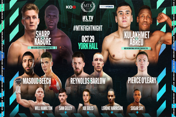 Cartel promocional del evento Archie Sharp vs. Alexis Kabore