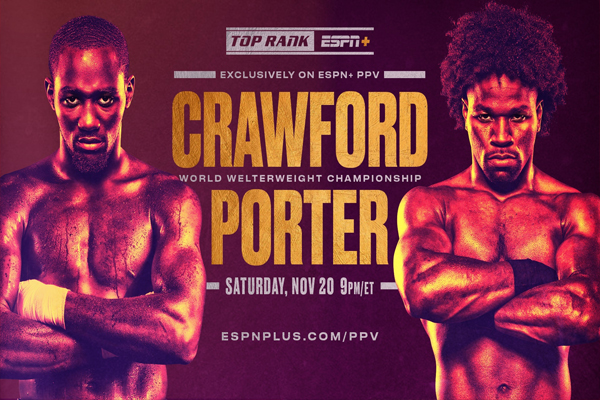 Cartel promocional del evento Terence Crawford vs. Shawn Porter