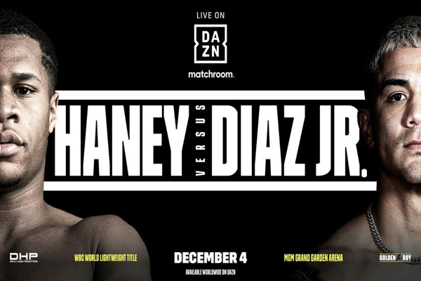 Cartel promocional de la velada Devin Haney vs. Joseph Díaz Jr.