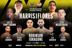 Cartel promocional del evento Jay Harris vs. Héctor Gabriel Flores