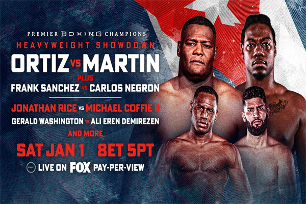 Luis Ortiz y Charles Martin se enfrentarán el 1 de enero en velada en PPV de Premier Boxing Champions centrada en el peso pesado