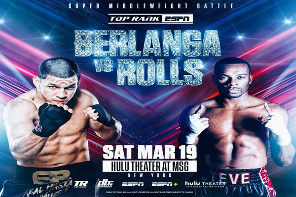 Cartel promocional del evento Edgar Berlanga vs. Steve Rolls