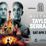 Cartel promocional del evento Katie Taylor vs. Amanda Serrano