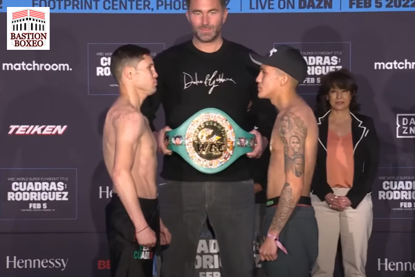 Resultados y vídeo del pesaje del evento de DAZN Carlos Cuadras vs. Jesse Rodríguez