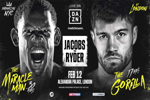 Cartel promocional del evento Daniel Jacobs vs. John Ryder