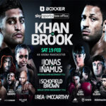 Cartel promocional del evento Amir Khan vs. Kell Brook