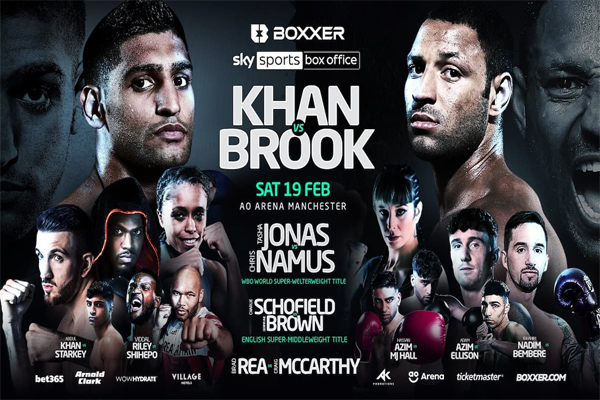 Cartel promocional del evento Amir Khan vs. Kell Brook