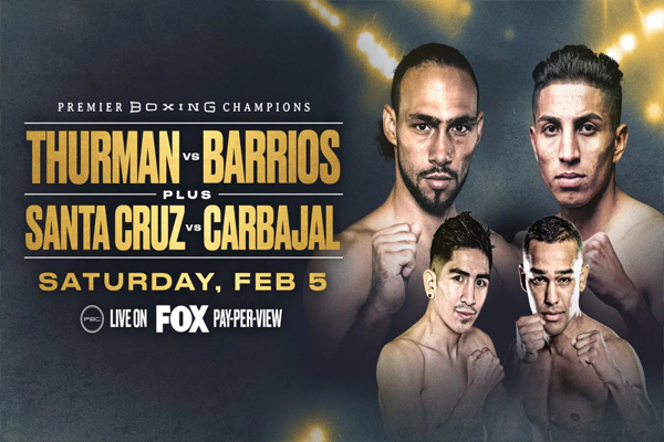 Cartel promocional del evento Keith Thurman vs. Mario Barrios