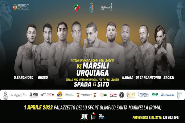 Enlace a la emisión oficial en directo del campeonato de la Unión Europea Emiliano Marsili vs. Frank Urquiaga