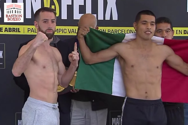 Resultados y vídeo del pesaje del evento de Matchroom/DAZN Sandor Martín vs. José Félix Jr.