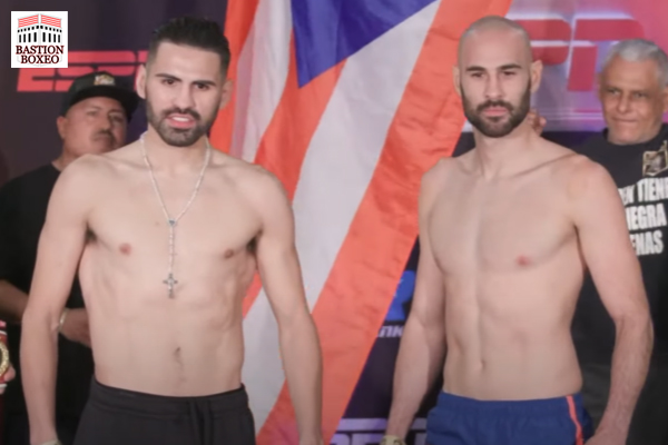 Resultados y vídeo del pesaje del evento de Top Rank/ESPN José Carlos Ramírez vs. José Pedraza