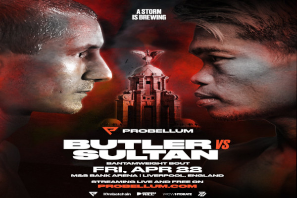 Cartel promocional del combate Paul Bulter vs. Jonas Sultán