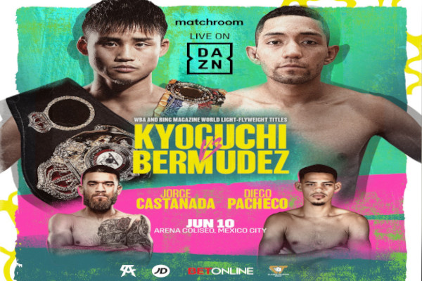 Cartel promocional del evento Hiroto Kyoguchi vs. Esteban Bermúdez