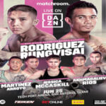 Cartel promocional del evento Jesse Rodríguez vs. Wisaksil Wangek (Rungvisai)