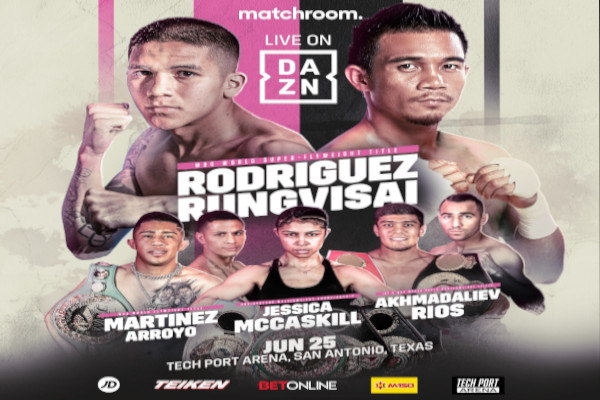 Matchroom anuncia excelente velada con Jesse Rodríguez vs. Wangek, Julio C. Martínez vs. Arroyo II y Akhmadaliev vs. Ríos