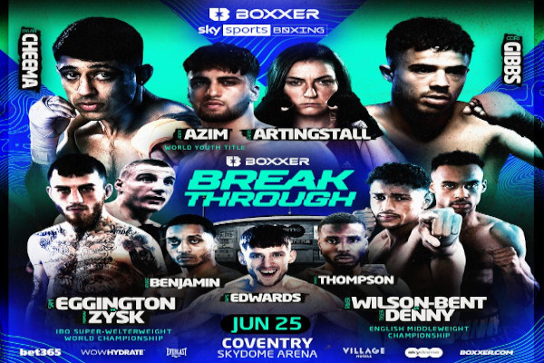 Boxxer anuncia velada para el 25 de junio con Adam Azim, Karriss Artingstall, Sam Eggington, etc.