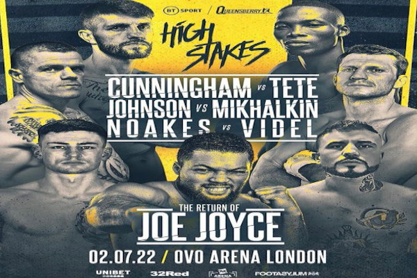 Anunciada buena velada de Frank Warren con Joe Joyce, Cunningham-Tete, Johnson-Mikhalkin y Noakes-Vidal